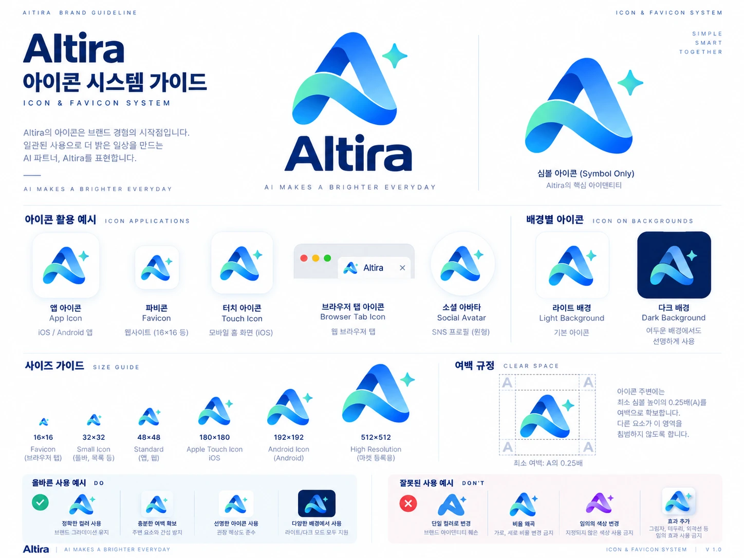 AItira 아이콘 및 파비콘 시스템